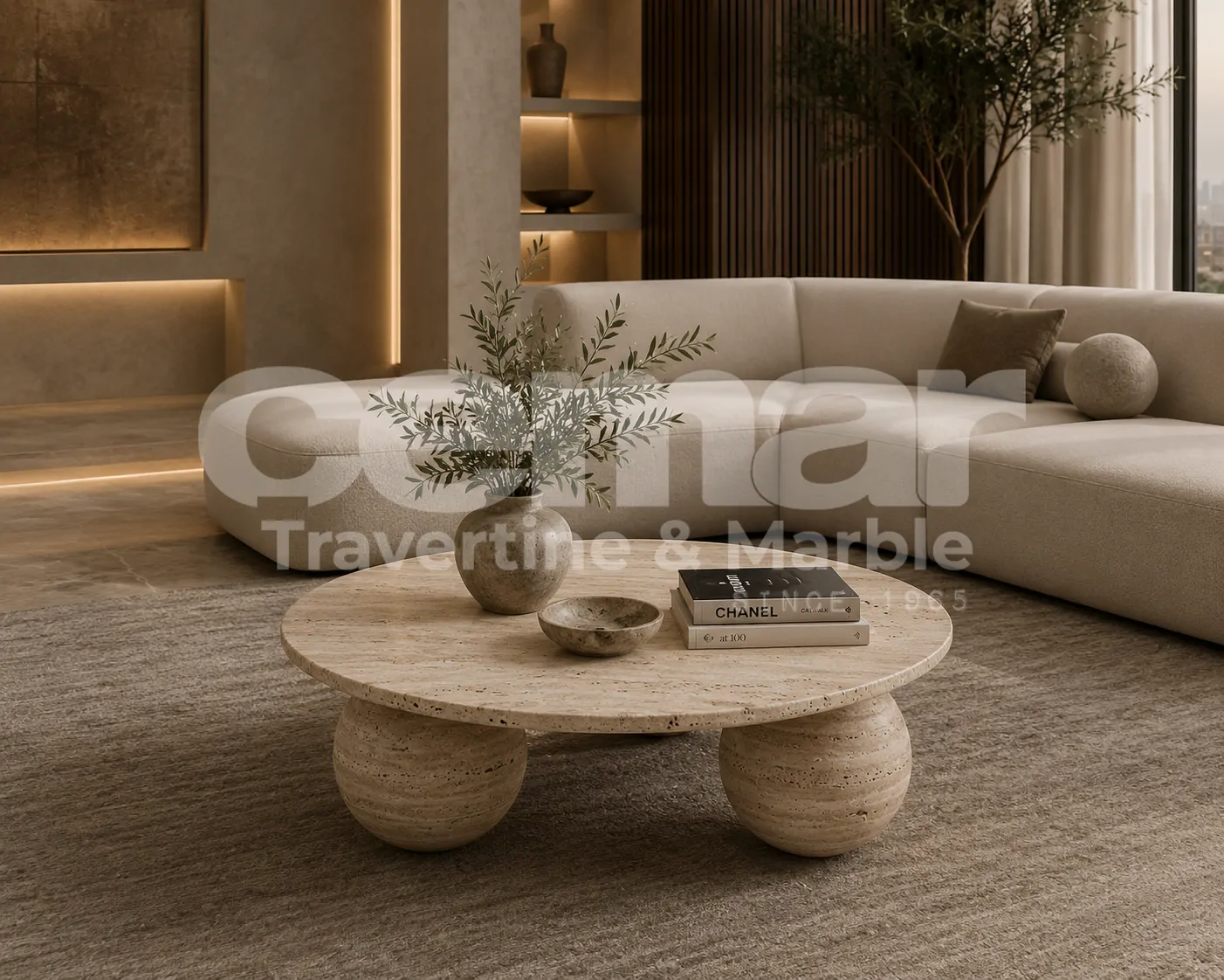 Antonella Traverine Table
