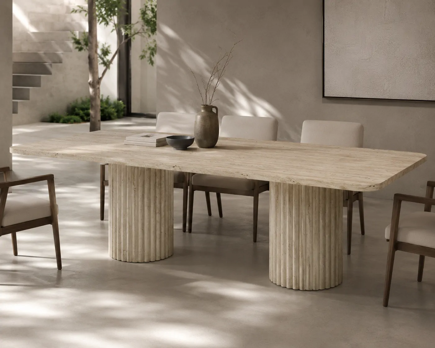 Mesa de travertino Orea