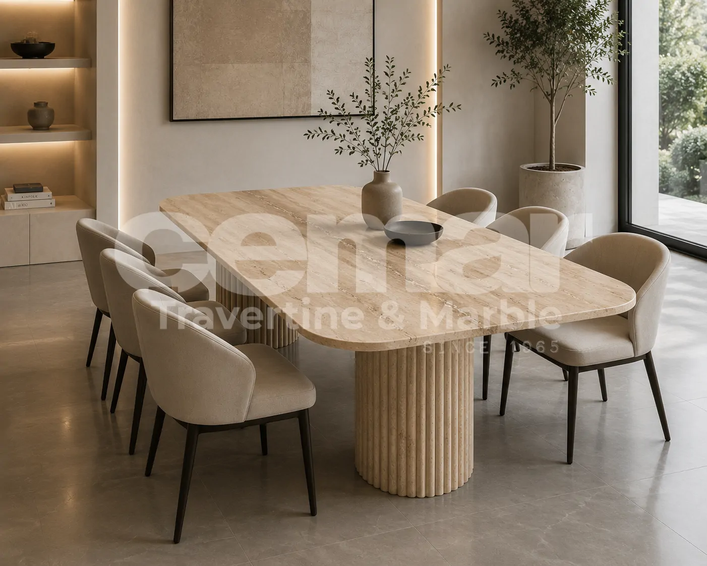 Mesa de travertino Iva