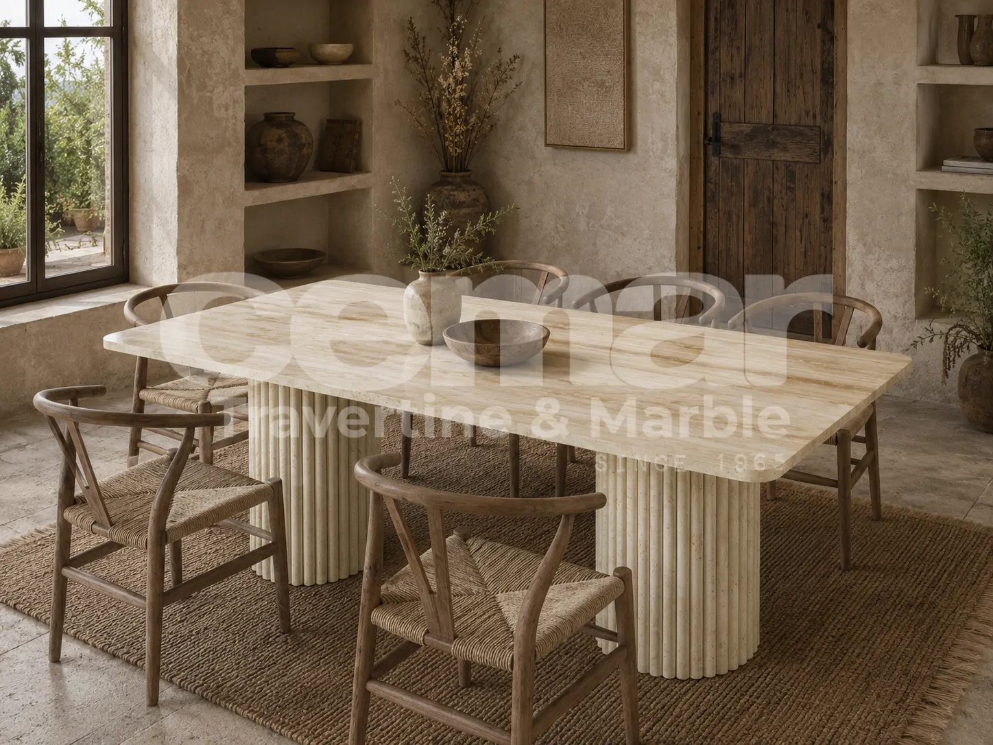 Mesa Alor Travertino
