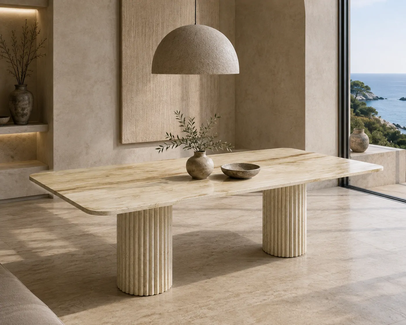 Mesa de travertino Soras